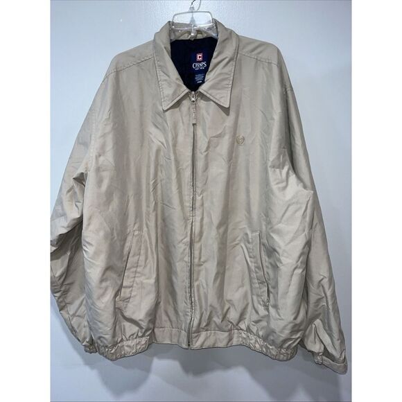 Chaps Men's 2XB‎ Khaki Jacket Zip Front - Picture 1 of 13